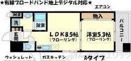 ライブガーデン江坂(1LDK/8階)の間取り写真