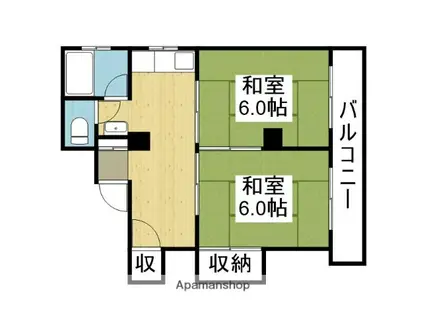 マスコットハイツ(2K/2階)の間取り写真