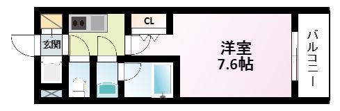 レジディア新大阪(1K/14階)の間取り写真