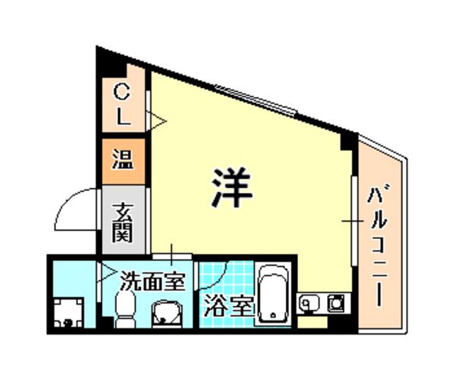 パイン神戸元町(ワンルーム/2階)の間取り写真