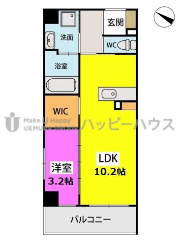 ノイエス ラント(1LDK/3階)の間取り写真