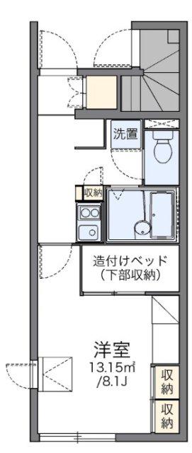 レオパレスウェンブリー(1K/1階)の間取り写真