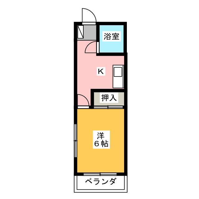 チェリオ小鹿(1K/2階)の間取り写真