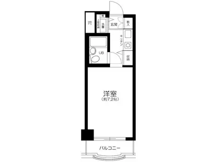 パークノヴァ横浜参番館(1K/6階)の間取り写真
