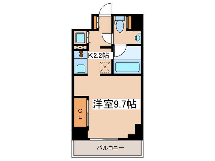 ラティエラ成城学園前(1K/8階)の間取り写真