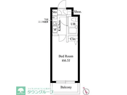 パークテラス八王子(1K/4階)の間取り写真