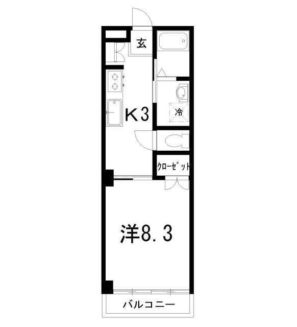 アルス丸の内(1K/2階)の間取り写真