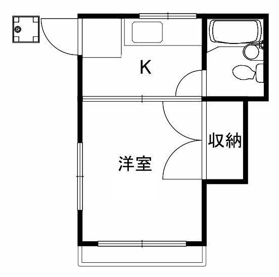 サンライズ中野坂上(1K/2階)の間取り写真