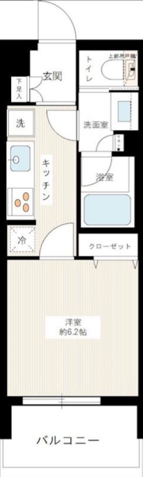 プレディアンスフォート田端(1K/2階)の間取り写真