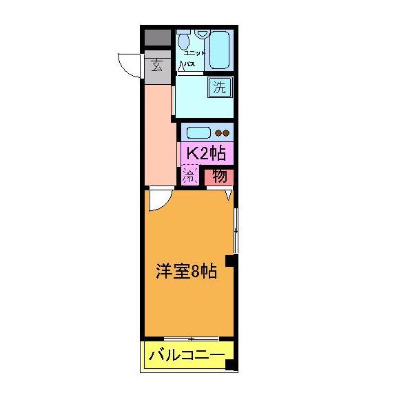 テラス137(1K/4階)の間取り写真