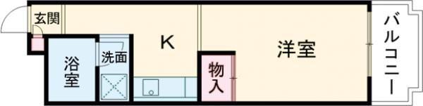 プラザ上北沢(2DK/1階)の間取り写真