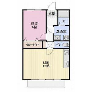 サープラスちくまの(1LDK/1階)の間取り写真