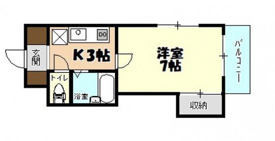 EPOCH21(1K/1階)の間取り写真