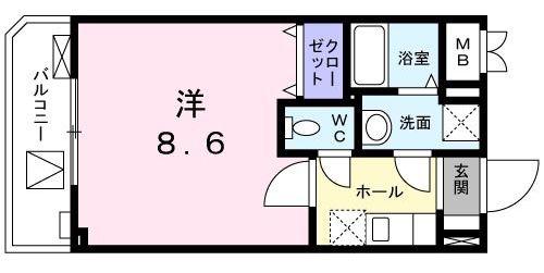 フォーシーズン西が丘(1K/4階)の間取り写真