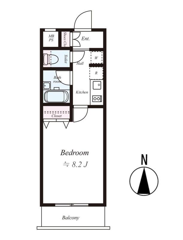 L-FLAT 入谷(1K/8階)の間取り写真