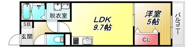 MARKVILLA加美(1LDK/1階)の間取り写真