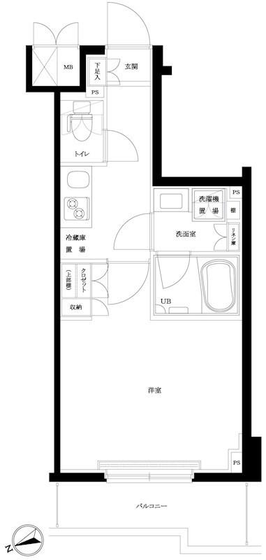 ルーブル板橋東新町弐番館(1K/10階)の間取り写真