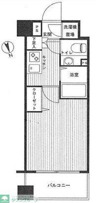 エクセリア桜上水(1K/1階)の間取り写真