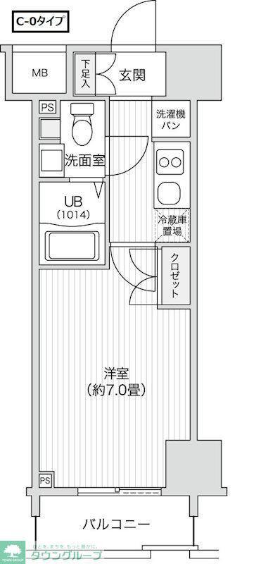 レジディア笹塚II(1K/6階)の間取り写真