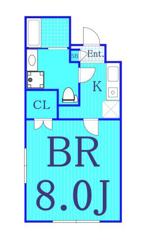 ＪＲ京浜東北線 川崎駅 徒歩9分 5階建 築7年(1K/5階)の間取り写真