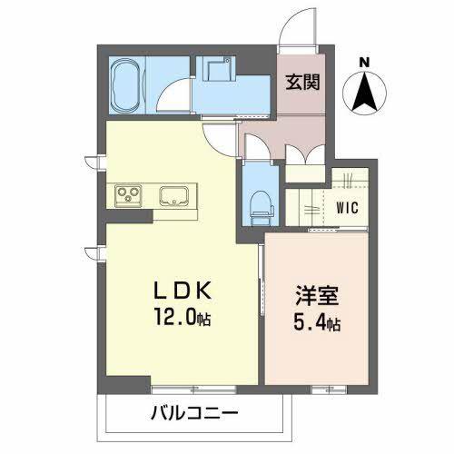 I.Z.M(1LDK/1階)の間取り写真