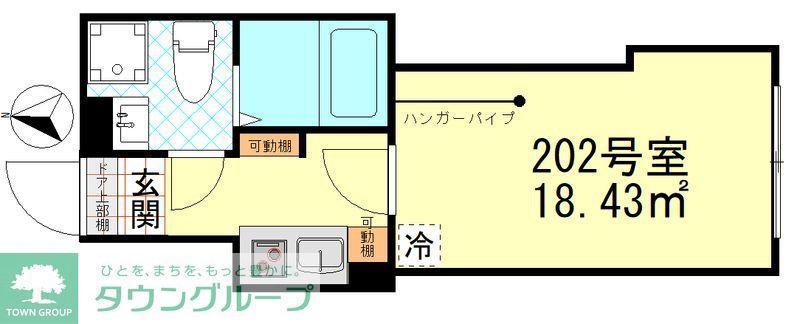 オーガスタコート堀切菖蒲園(1K/3階)の間取り写真