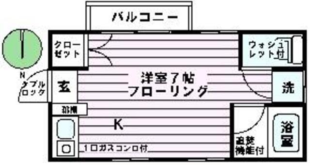 愛DE家ホーム 5号(ワンルーム/3階)の間取り写真