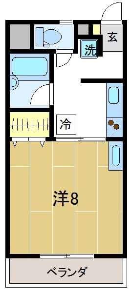 エル・モールKEI(1K/3階)の間取り写真