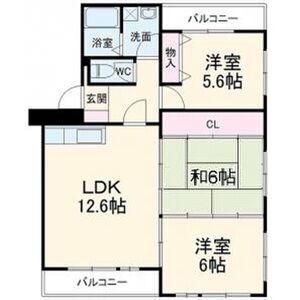 サンライト宝が丘(3LDK/2階)の間取り写真