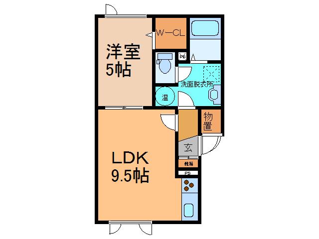 ナチュールI(1LDK/1階)の間取り写真