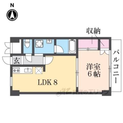 第2サンタウン(1LDK/1階)の間取り写真