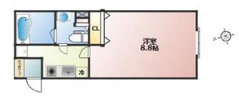 FABRIC武蔵新田(1K/3階)の間取り写真