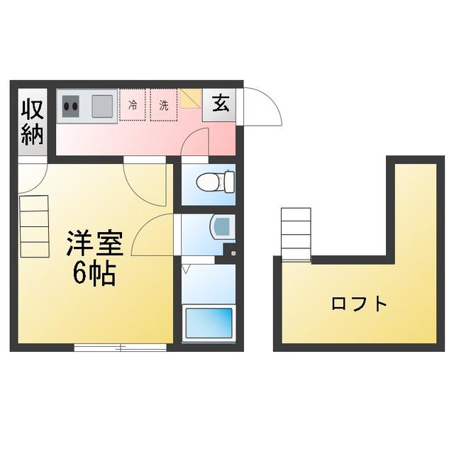 クレッシェレ小机(1K/2階)の間取り写真