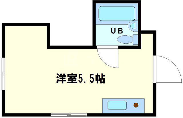 ラパンジール天王寺(ワンルーム/2階)の間取り写真
