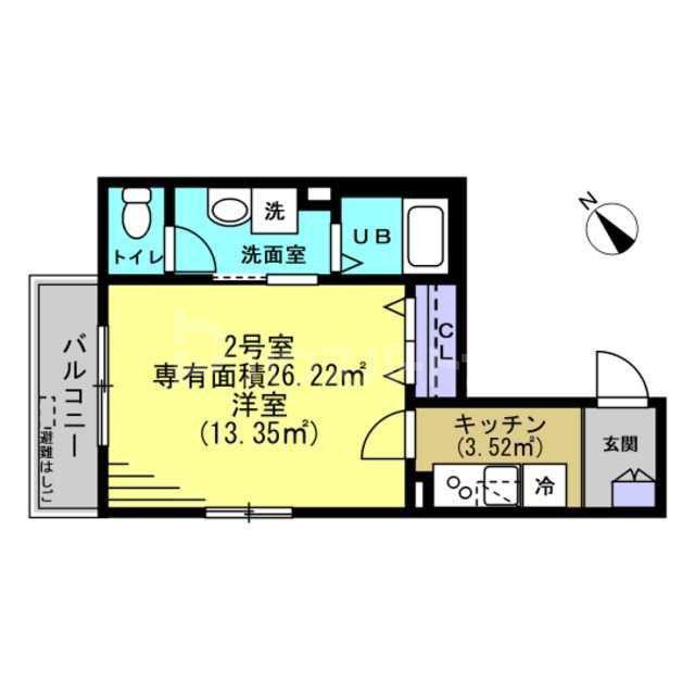 AJ南柏サウスV(1K/3階)の間取り写真