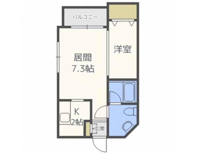 グランメール弘道館第2(1LDK/1階)の間取り写真