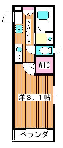 コレット上板橋(1K/2階)の間取り写真