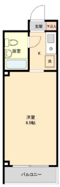ジョイフル百合ヶ丘(1K/3階)の間取り写真