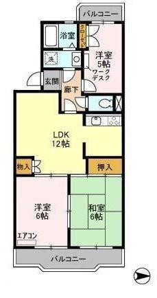 ビューコート学園台(3LDK/3階)の間取り写真