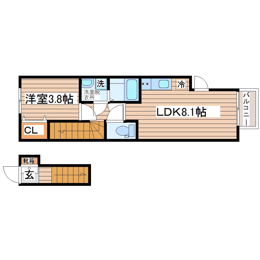 ASTAREEVA(1LDK/2階)の間取り写真