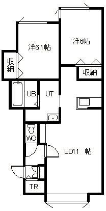 オデッセイ(2LDK/2階)の間取り写真