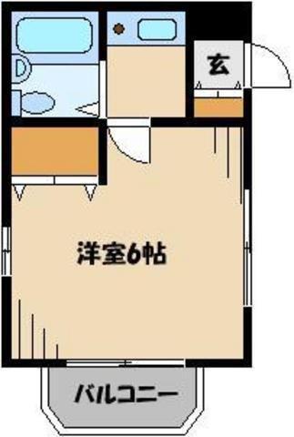 ベルメゾン春日部912540(1K/2階)の間取り写真