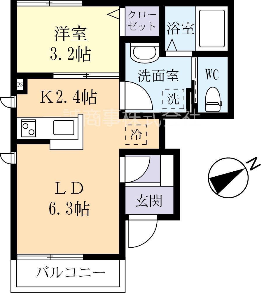 グランシャリオ(1LDK/1階)の間取り写真