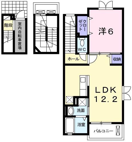 グレイス大町(1LDK/3階)の間取り写真