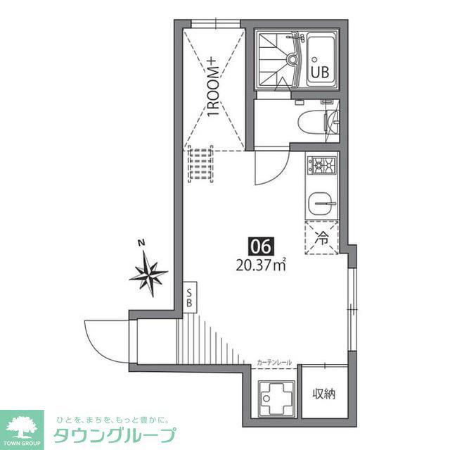 東新宿ハウス(ワンルーム/1階)の間取り写真