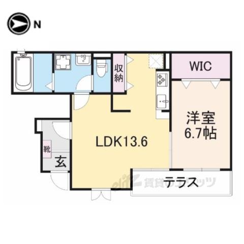 サン・目安(1LDK/1階)の間取り写真