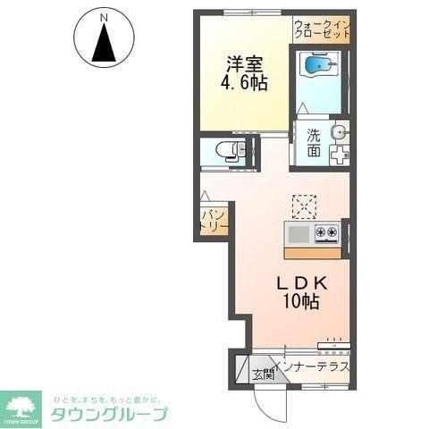 北陸新幹線 本庄早稲田駅 徒歩13分 2階建 新築(1LDK/1階)の間取り写真