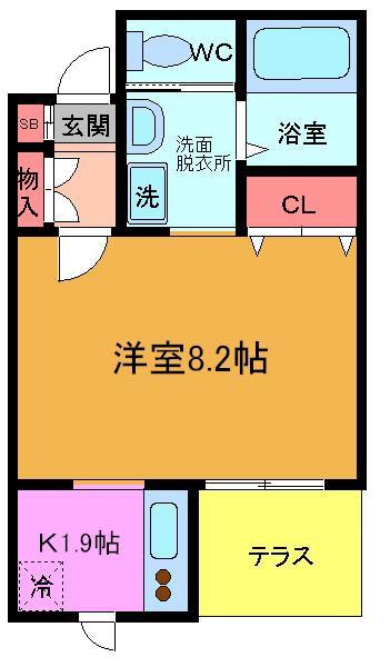 REGATTA(1K/1階)の間取り写真