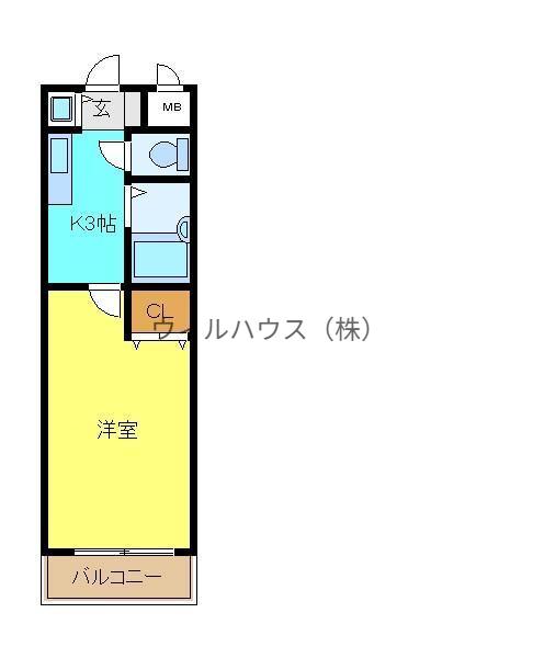 ルーチェ壱番館(1K/3階)の間取り写真
