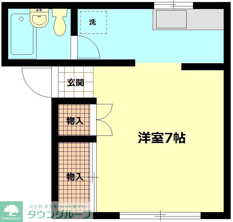 メゾン平野(1K/2階)の間取り写真